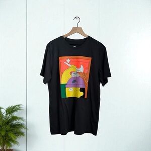 Nike Men’s Shoe Box Air Force 1 Dunk Black Cotton Cartoon Shirts Size M